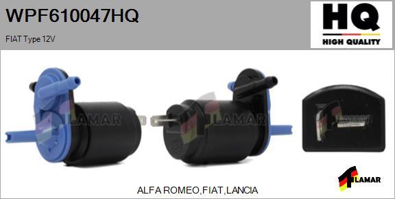 FLAMAR WPF610047HQ - Water Pump, window cleaning autospares.lv