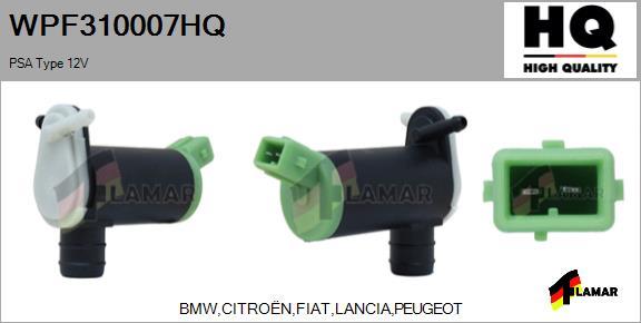 FLAMAR WPF310007HQ - Water Pump, window cleaning autospares.lv