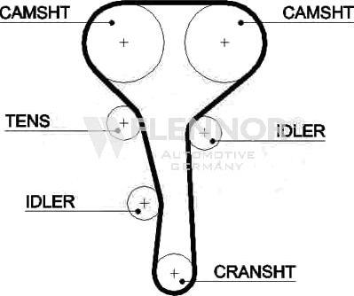 Flennor 4496V - Timing Belt autospares.lv