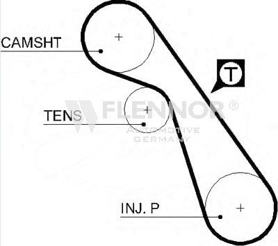 Flennor 4430V - Timing Belt autospares.lv