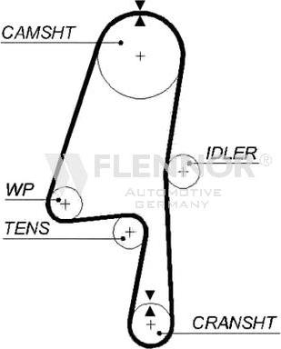 Flennor 4479V - Timing Belt autospares.lv