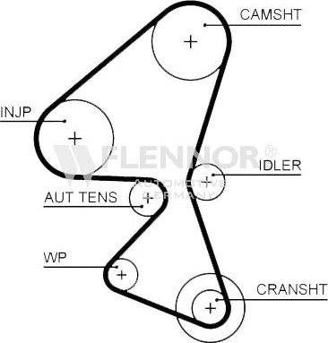 Flennor 4546V - Timing Belt autospares.lv