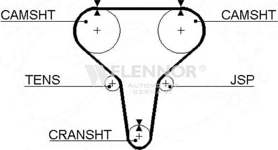 Flennor 4154V - Timing Belt autospares.lv