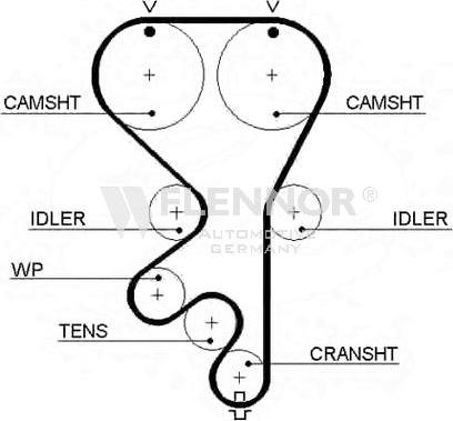 Flennor 4350V - Timing Belt autospares.lv
