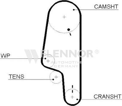 Flennor 4316V - Timing Belt autospares.lv