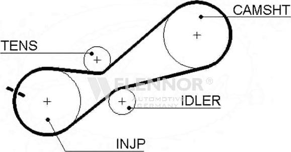 Flennor 4234V - Timing Belt autospares.lv