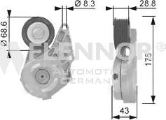 Flennor FA20959 - Pulley, v-ribbed belt autospares.lv