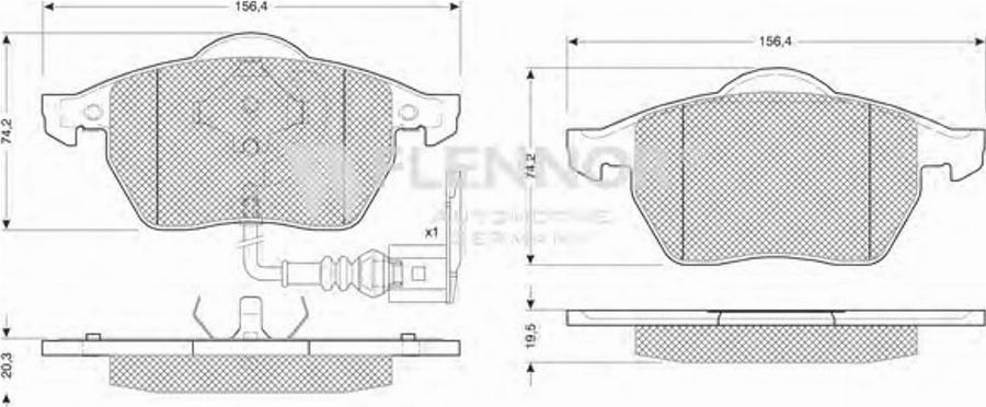 Flennor FB210443 - Brake Pad Set, disc brake autospares.lv