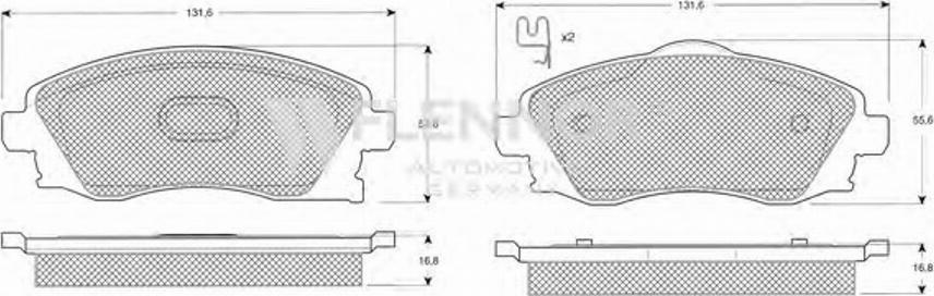 Flennor FB210456 - Brake Pad Set, disc brake autospares.lv