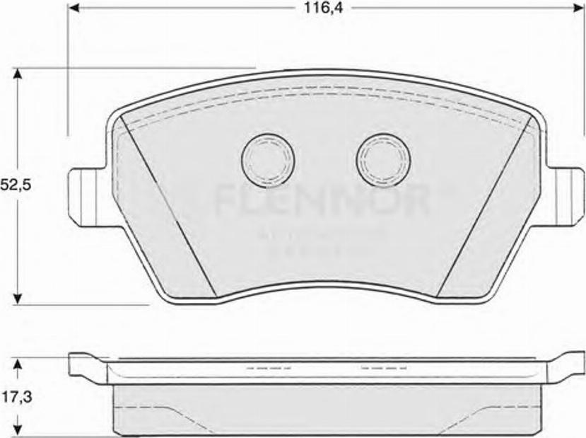 Flennor FB210590 - Brake Pad Set, disc brake autospares.lv