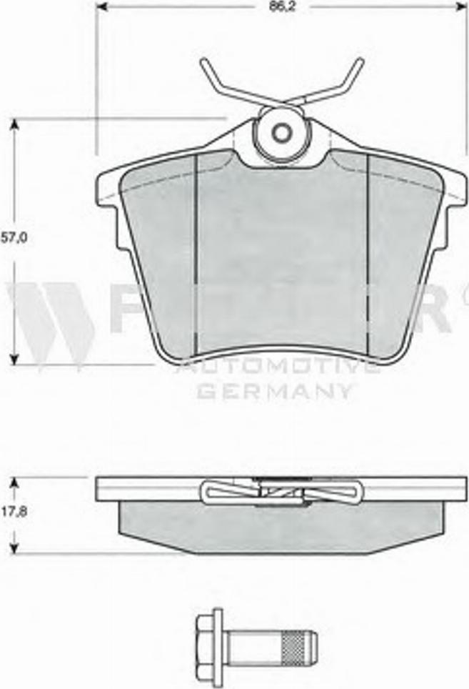 Flennor FB210663 - Brake Pad Set, disc brake autospares.lv