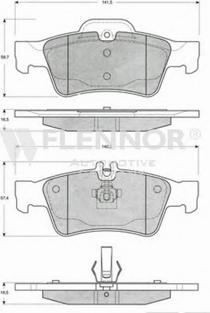 Flennor FB210621 - Brake Pad Set, disc brake autospares.lv