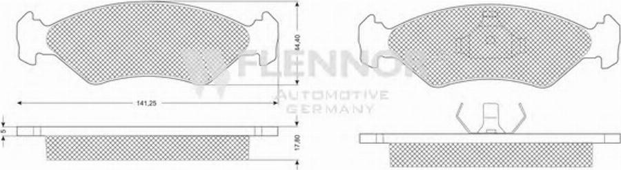 Flennor FB210153 - Brake Pad Set, disc brake autospares.lv