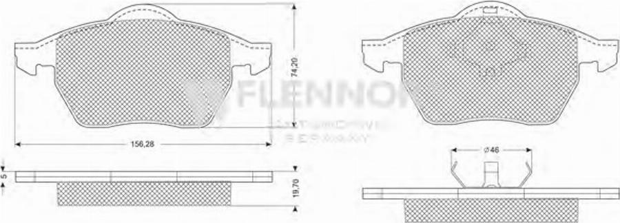 Flennor FB210184 - Brake Pad Set, disc brake autospares.lv