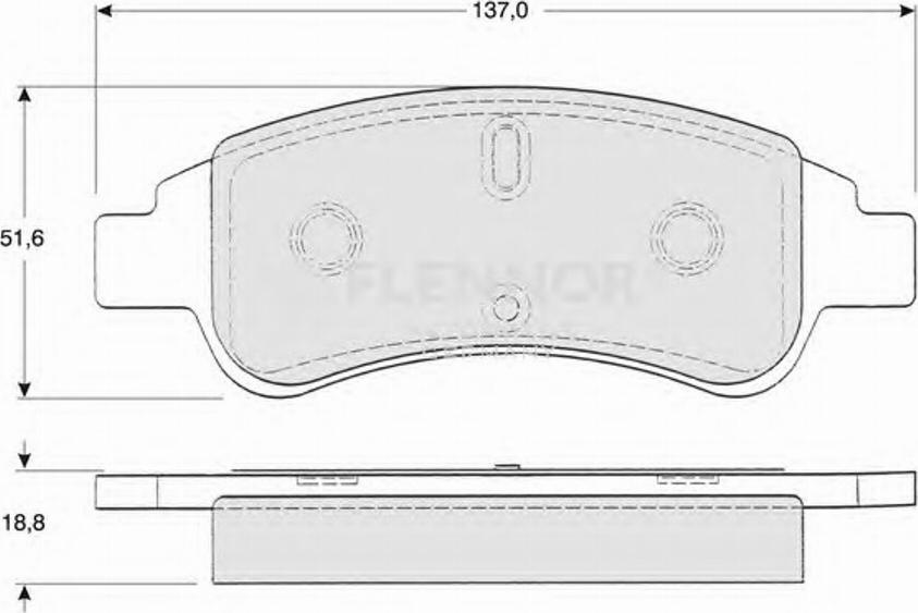 Flennor FB210862 - Brake Pad Set, disc brake autospares.lv