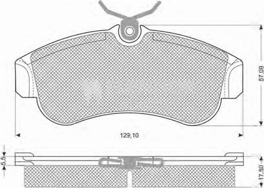 Flennor FB210251 - Brake Pad Set, disc brake autospares.lv