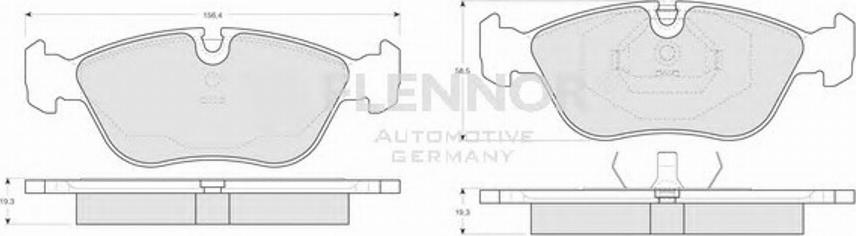 Flennor FB210261 - Brake Pad Set, disc brake autospares.lv