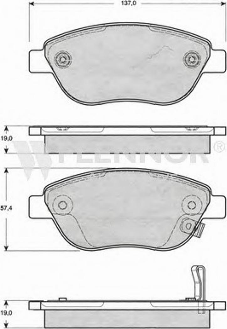 Flennor FB210755 - Brake Pad Set, disc brake autospares.lv