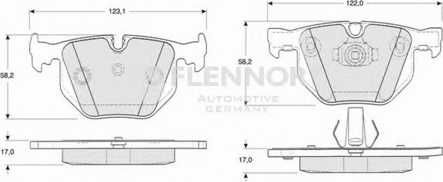 Flennor FB210700 - Brake Pad Set, disc brake autospares.lv