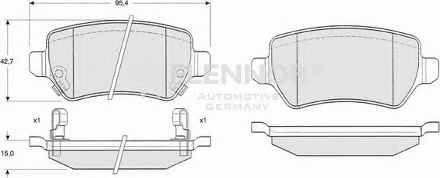 Flennor FB210712 - Brake Pad Set, disc brake autospares.lv