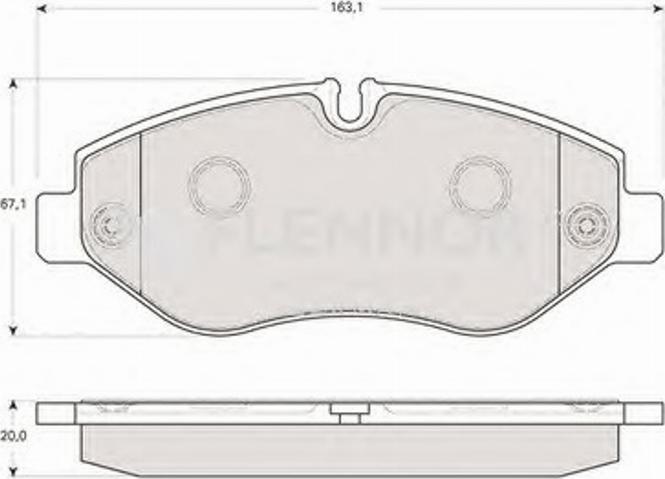 Flennor FB210733 - Brake Pad Set, disc brake autospares.lv