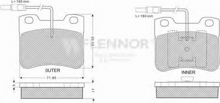 Flennor FB211093 - Brake Pad Set, disc brake autospares.lv