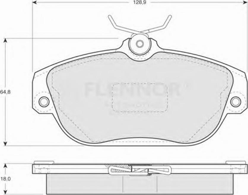 Flennor FB211300 - Brake Pad Set, disc brake autospares.lv