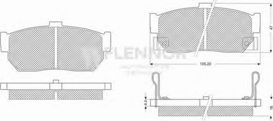 Flennor FB211228 - Brake Pad Set, disc brake autospares.lv