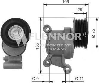 Flennor FS99462 - Pulley, v-ribbed belt autospares.lv