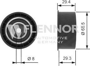 Flennor FU14102 - Deflection / Guide Pulley, timing belt autospares.lv