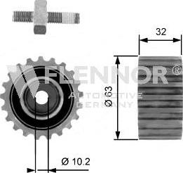 Flennor FU15491 - Deflection / Guide Pulley, timing belt autospares.lv