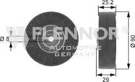 Flennor FU20909 - Pulley, v-ribbed belt autospares.lv