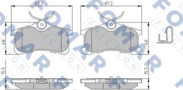 FOMAR Friction FO 992581 - Brake Pad Set, disc brake autospares.lv