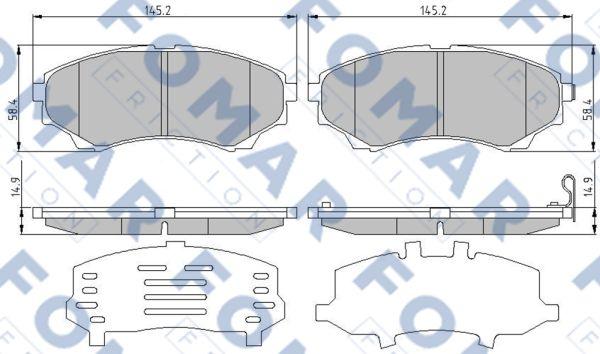 FOMAR Friction FO 969181 - Brake Pad Set, disc brake autospares.lv