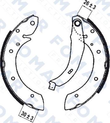 FOMAR Friction FO 9043 - Brake Shoe Set autospares.lv