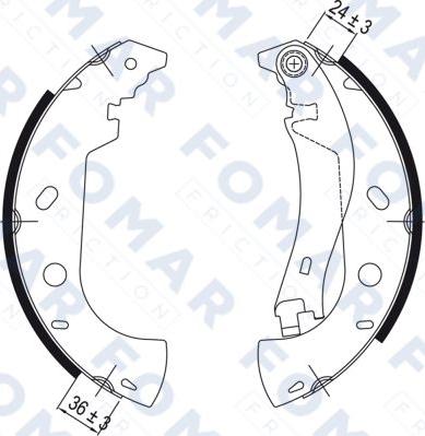 FOMAR Friction FO 9050 - Brake Shoe Set autospares.lv