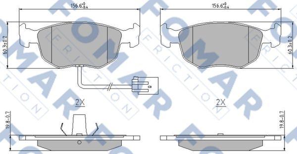 FOMAR Friction FO 905181 - Brake Pad Set, disc brake autospares.lv