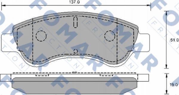 FOMAR Friction FO 906181 - Brake Pad Set, disc brake autospares.lv