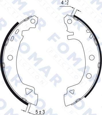 FOMAR Friction FO 9012 - Brake Shoe Set autospares.lv