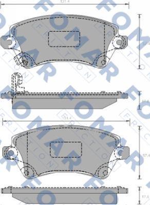 FOMAR Friction FO 908981 - Brake Pad Set, disc brake autospares.lv