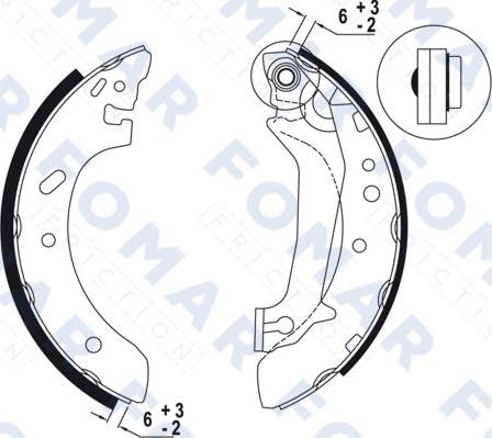 FOMAR Friction FO 9030 - Brake Shoe Set autospares.lv