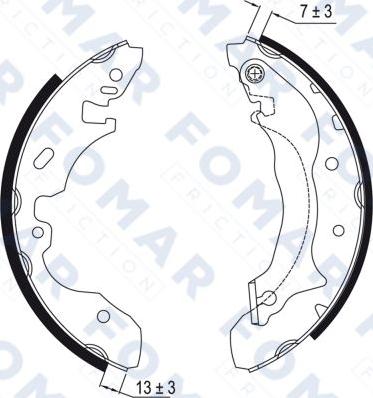 FOMAR Friction FO 9025 - Brake Shoe Set autospares.lv