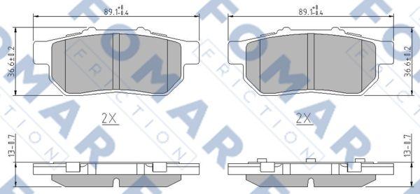 FOMAR Friction FO 902681 - Brake Pad Set, disc brake autospares.lv