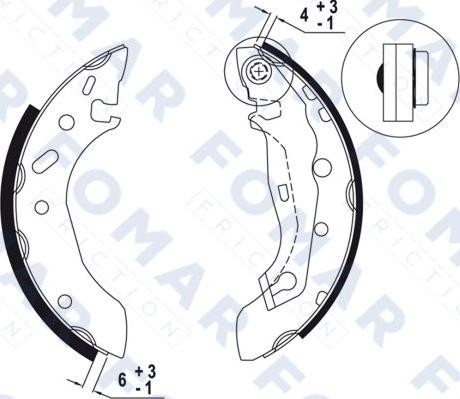 FOMAR Friction FO 9023 - Brake Shoe Set autospares.lv