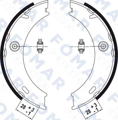 FOMAR Friction FO 9022 - Brake Shoe Set autospares.lv