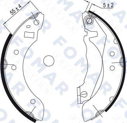 FOMAR Friction FO 9027 - Brake Shoe Set autospares.lv