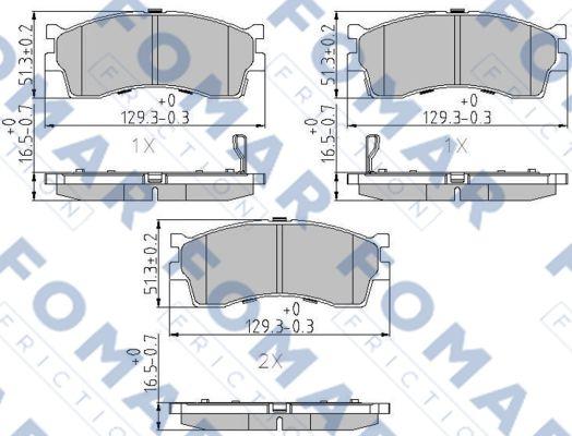 FOMAR Friction FO 907081 - Brake Pad Set, disc brake autospares.lv