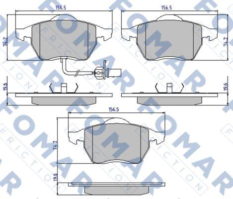 FOMAR Friction FO 907181 - Brake Pad Set, disc brake autospares.lv