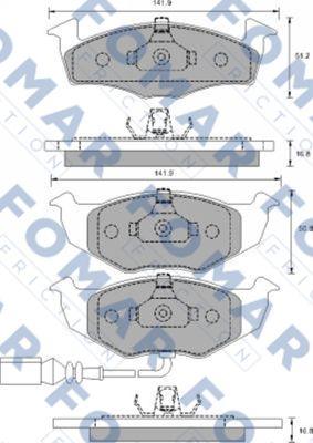 FOMAR Friction FO 907381 - Brake Pad Set, disc brake autospares.lv