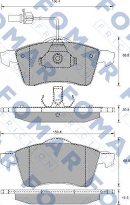 FOMAR Friction FO 907281 - Brake Pad Set, disc brake autospares.lv